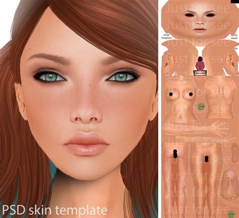 Second Life Skin Template